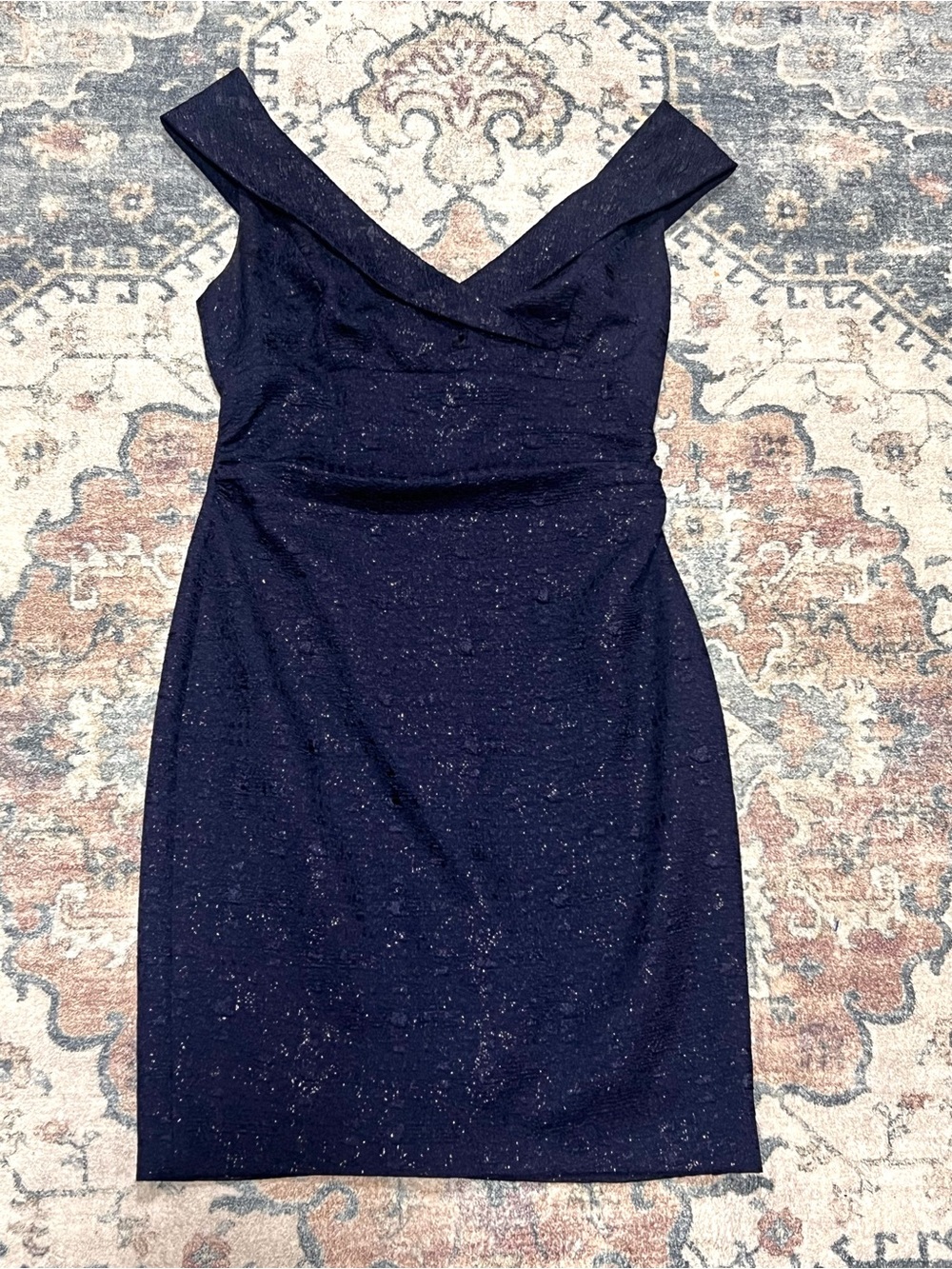 Kay Unger New York Portrait Collar Cocktail Dress